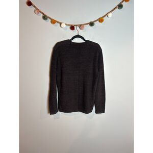 Michael Kors deep brown cotton wool blend waffle sweater